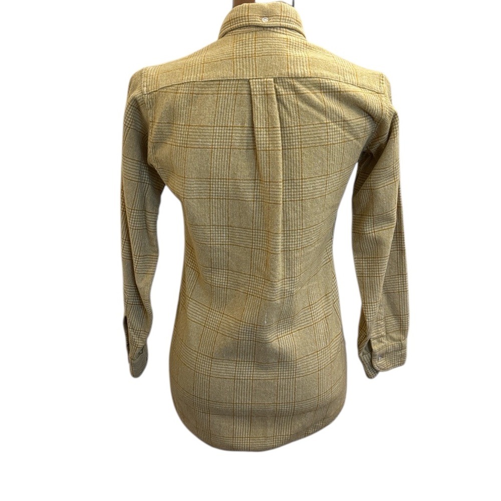VTG Pendleton Women's Tan Yellow Plaid Wool Long Sleeve Button Up Shirt Size S - Picture 2 of 10